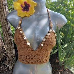 Shells and Sand Beach Crop Top